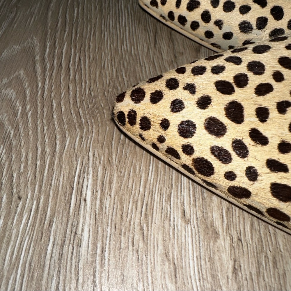 Dolce Vita Women’s Elmo Leopard Calf Hair Pointed Toe Slides Preppy Brown SZ 10 - Picture 7 of 15
